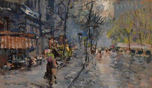 En gata i Paris, 1918 av Konstantin Alekseevich Korovin