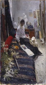 I Målarstudion av Konstantin Alekseevich Korovin