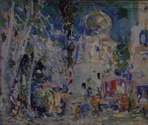 Scenografi för baletten The Scarlet Pimpernel av F. Hartman, 1911 av Konstantin Alekseevich Korovin
