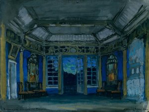 Scenografi för operan Khovanshchina av M. Musorgsky, 1911 av Konstantin Alekseevich Korovin