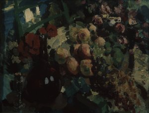 Fortfarande liv. Vinstockar och frukter, 1917 av Konstantin Alekseevich Korovin