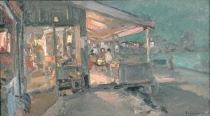 Teahouse på Krim av Konstantin Alekseevich Korovin