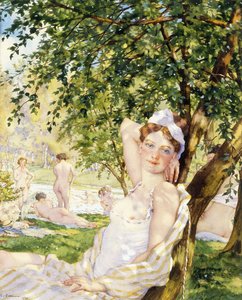 Badande i solen av Konstantin Andreevic Somov