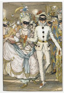Illustration för boken The Book of the Marquise av Konstantin Andreevic Somov