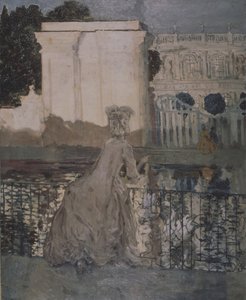 Dam vid dammen av Konstantin Andreevic Somov