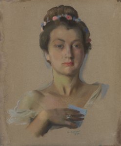 Porträtt av Alexander Levchenko, 1934 av Konstantin Andreevic Somov