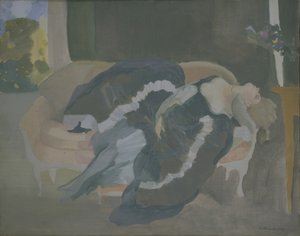 Sova ung kvinna av Konstantin Andreevic Somov