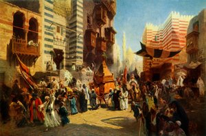 Den heliga mattans återkomst från Mecka till Kairo, 1876, 1965. av Konstantin Egorovich Makovsky