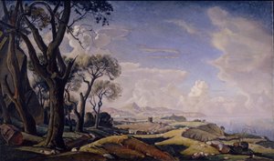 Landskap med träd, 1927