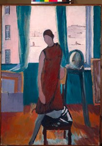""I verkstaden"" (I ateljén) Målning av Konstantin Istomin (1887-1942) 1929 - Olja på duk - Statens Tretjakovgalleri, Moskva av Konstantin Istomin