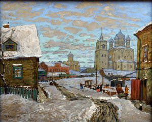 Gamle Pskov par Gorbatov, Konstantin Ivanovich (1876-1945). Olja på duk