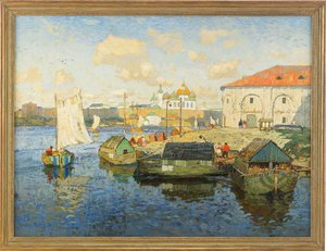 Stad vid floden Volga, 1913