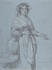 Studie av en romersk kvinna, 1841. av Konstantin Johannes Franz Cretius
