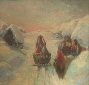 Vinter. Kälkekörning av Konstantin Konstantinovich Pervukhin
