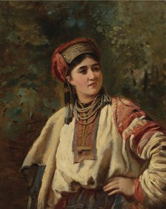 Konstantin Makovsky - Kvinna i nationaldräkt av Konstantin Makovsky