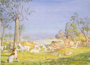 Landskap med herdar och getter, 1931