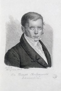 Porträtt av poeten Prins Pjotr Andrejevitj Vyazemskij 1792-1878.