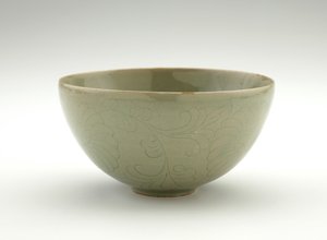 Skål, tidigt 1100-tal (stengods med celadonglasyr) av Korean School