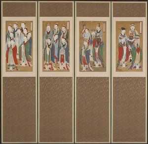 Processionsscen, Choson-dynastin (färg på papper och siden)