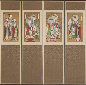 Processionsscen, Choson-dynastin (färg på papper och siden)