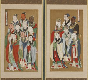 Processionsscen, Choson-dynastin (färg på papper och siden)