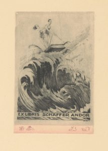 Ex libris av Andor Schäffer Ex libris Schäffer Andor (titel på objekt)