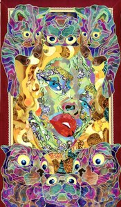 Surrealistisk kattmosaik