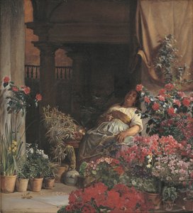 En florentinsk blomstersäljare av Kristian Zahrtmann