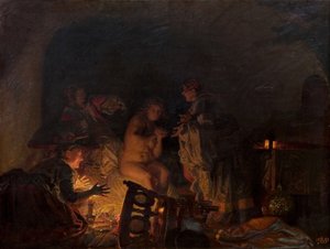 Leonora Christina avklädd och siktad av drottning Sofie Amalies tjänare, 1888.