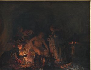 Leonora Christina undersöks i fängelse av Kristian Zahrtmann