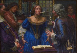 Drottning Christina i Palazzo Corsini av Kristian Zahrtmann