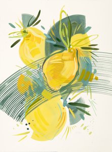Färgsprakande abstrakta citroner