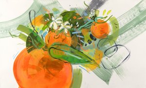 Livfull abstrakt citrus