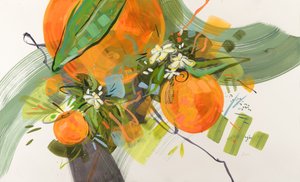 Livfulla apelsinblommor