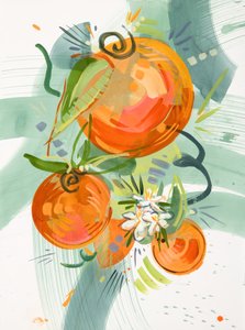 Livfulla apelsinblommor