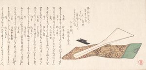 Bachi-plektrum som används för att spela Shamisen, 1800-talet.