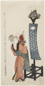 Mother with Pointing Baby, sent 1700-tidigt 1800-tal av Kubo Shunman