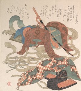 Sadel och andra seledelar, troligen 1810. av Kubo Shunman