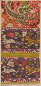 Tigers Chasing Deer, med drake av Kubo Shunman