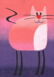 Den glada rosa katten av Kulik