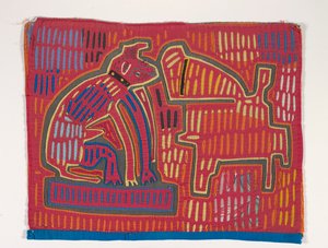 Skjortpanel (mola), ca 1950 (applicerad bomull)