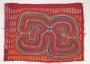 Skjortpanel (mola), ca 1950 (applicerad bomull)