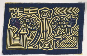 Skjortpanel (mola), ca 1950 (applicerad bomull) av Kuna Indian Culture