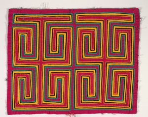 Skjortpanel (mola), ca 1950 (applicerad bomull) av Kuna Indian Culture