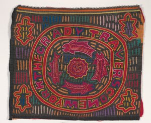 Skjorta panel (mola) (applicerad bomull) av Kuna Indian Culture