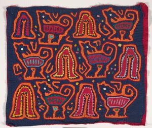 Skjorta panel (mola) (applicerad bomull) av Kuna Indian Culture