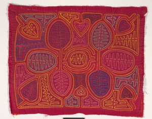 Skjorta panel (mola) (applicerad bomull) av Kuna Indian Culture