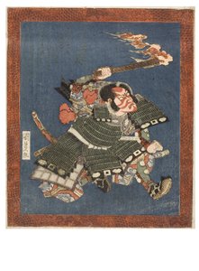 Kabuki skådespelare, Ichikawa Danjuro VII, ca 1815-1820 (träblock på papper)