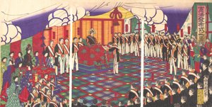 Syn på konstitutionens utfärdande, mars 1889. av Kunitoshi
