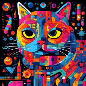Abstrakta kattmönster 2